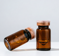 Flacons en verre ambré à double paroi avec fermeture à clipser de 2 ml, 3 ml et 5 ml