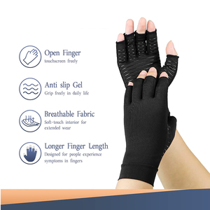 Copper Arthritis Compression Women Men Relieve Hand Pain Swelling and Carpal Tunnel Fingerless for <b>Typing</b> - Product Image 5