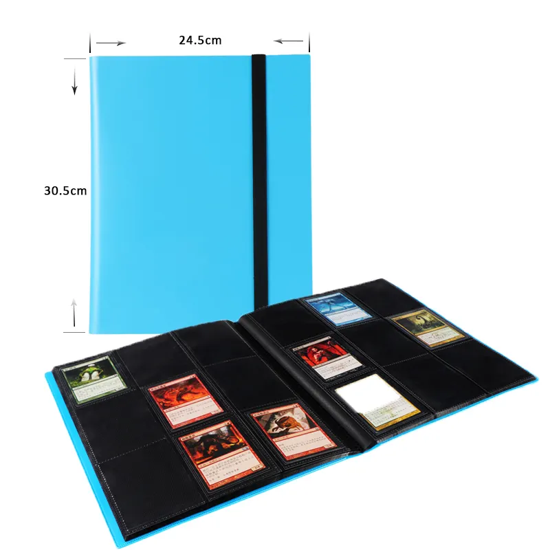 Dongguan Factory Can Customize Plastic Photo Cover Card Plastic Album 9 Pocket Card Binder