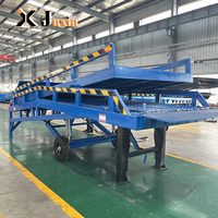 Rampe de chargement mobile économique pour usine, pont d'accès hydraulique mobile à bon rapport qualité-prix pour déchargement de conteneurs par chariot élévateur