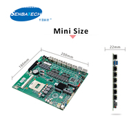 Carte mère pare-feu matérielle K430E 6 ports LAN PGA946 HM86 DDR3 Max 8 Go 5 USB 2 COM DC 12V SIM PS2 SATA3.0 MSATA3.0