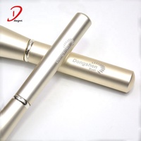 Ensemble de pinceaux de maquillage pour le visage en poils synthétiques naturels Dongshen, dorés, 8 pièces, logo de marque privée avec manche en métal