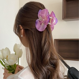 Spring Summer Dry <b>Flower</b> Rhinestone Mini Plastic Fabric <b>Sweet</b> Style Unisex Hair Claw Clip Shark Clip Holiday Daily Party - Product Image 3