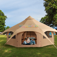 Tente de glamping en toile quatre saisons avec poêle à bois, tente dôme de camping pour le glamping de luxe tentes de yourte De Lujo à vendre