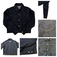 Veste en jean indigo brut vintage Type II pour homme, coupe courte et carrée, fermeture boutonnée, classique, 2ème génération, style camionneur, OEM ODM