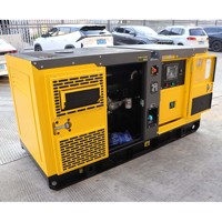 Générateur diesel silencieux de 15 KVA 3 phases cadre ouvert de 12 Kw avec démarrage à distance fréquence 60Hz 230v/240v/480v tension nominale