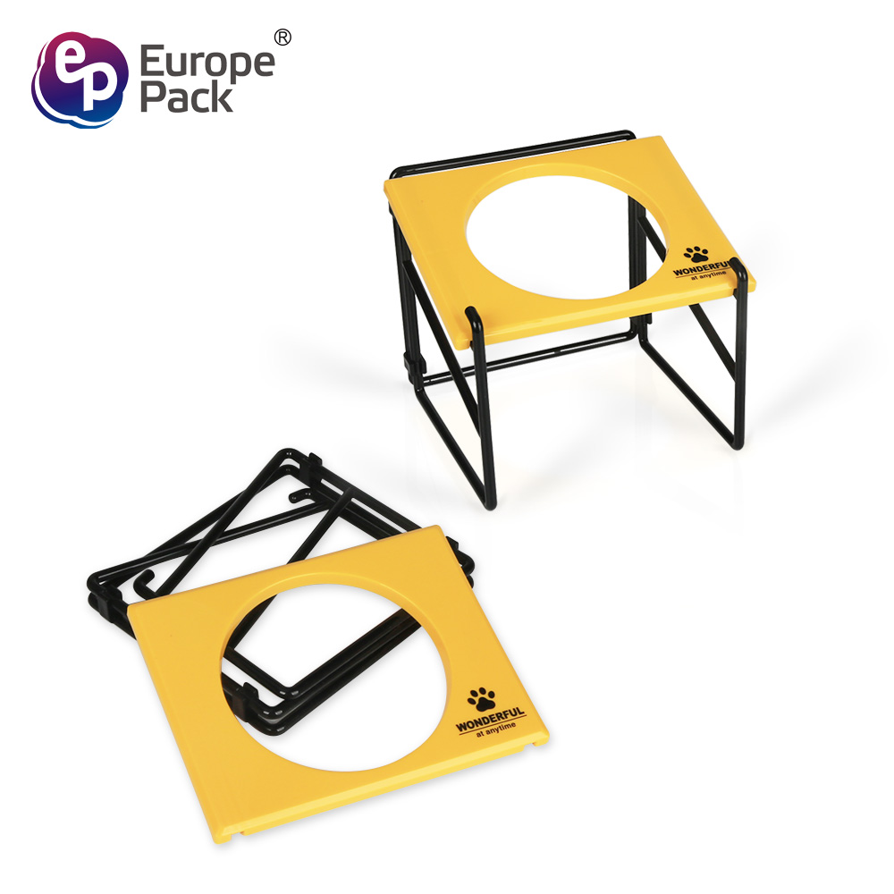 Cat and dog pet travel outdoor portable bowl rack