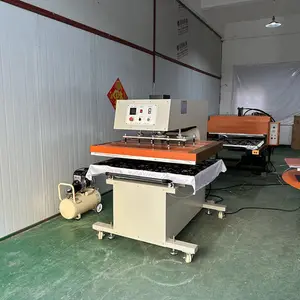 Impressão semiautomática Digital controle caixa pneumática calor imprensa tela máquinas de impressão para t-shirt roupas