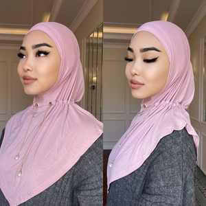 Khimar Instantáneo para Mujeres Musulmanas con Cadena Metálica, Listo para Usar, para Adultas Malasianas, Velo Instantáneo <span class=keywords><strong>Bergo</strong></span> - Product Image 2