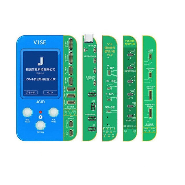 JC V1S V1SE Phone Code Reading Programmer for 8 X XS 12PRO 13 Photosensitive Original Color Battery Fingerprint SN JC Dot Matrix
