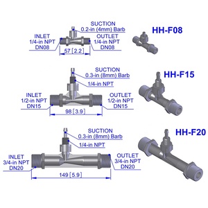 Mini Inyector <span class=keywords><strong>Venturi</strong></span> HH-F20, Material PVDF, <span class=keywords><strong>Tubo</strong></span> <span class=keywords><strong>Venturi</strong></span>, <span class=keywords><strong>Medidor</strong></span> <span class=keywords><strong>Venturi</strong></span> - Product Image 6