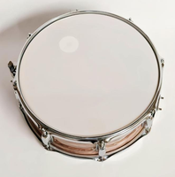 Tambour de marche avec sangle de transport et baguettes |   Tambour de parade à finition grain de bois pour débutants et vente en gros pour les groupes musicaux