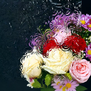 กระจกมีลวดลาย ลายดอกไม้ฤดูใบไม้ร่วง สีเทา มอรู มิลเลนเนียม คริสตัล สีทอง สีบรอนซ์ ลายดอกแม่พวงมาลัย ขนาด 4 มม. 5 มม. 6 มม. สำหรับตกแต่งหน้าต่างและประตู - Product Image 1