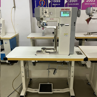 Machine à coudre industrielle automatique à une aiguille, rotative à 360 degrés, pour chaussures, avec bras oscillant informatisé à 360 degrés