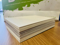 Plaques de carton blanc plat de 1 mm, 2 mm, 2,5 mm, 3 mm pour panneaux signalétiques – Plaques de carton solide et minces