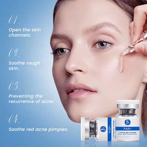 Suero en Ampollas de Polvo Liofilizado con Péptidos NAD+ para el Cuidado Facial Antienvejecimiento, Reafirmante e Iluminador - Product Image 3