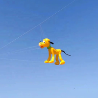 3D Gonflable 10 ㎡   Cerf-volant Pluto, cerf-volant animal doux et mignon en forme de chien, cerf-volant de plage en nylon, jouets d'extérieur de l'usine de Weifang