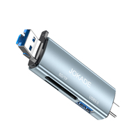 JOKADE USB/Type-C/Micro 3in1 Pembaca Kartu Mendukung Kartu TF Kartu SD Kecepatan Transmisi Data 5Gbps