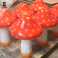 Lampes solaires LED en résine de fibre de verre en forme de champignon, étanches, pour la décoration de jardin et de paysage de villa