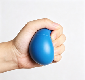 Ballon de rééducation en PU solide avec logo personnalisé disponible, entraîneur de force des doigts pour personnes âgées, ballon de massage des pieds pour yoga, ballon de fascia, jouet pour enfants - Product Image 3