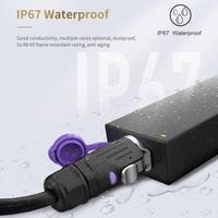 Connecteur à verrouillage automatique haute vitesse 4K 60Hz étanche IP67 LP24 pour montage sur panneau avec capuchon anti-poussière pour caméra industrielle