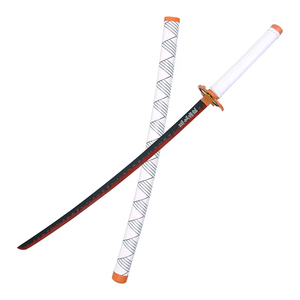 Style japonais <span class=keywords><strong>Katana</strong></span> épée démon tueur Rengoku Kyoujurou Anime personnage véritable bois samouraï jouet épée - Product Image 1