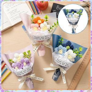 Mini Ramo de Flores Tejidas de Lana, Simulación de Ramo de Flores Frescas Pequeñas, Regalo para el Día de San Valentín, Producto Terminado en Crochet - Product Image 6