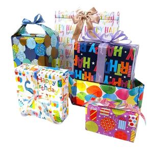 Wholesale Warpaholic Birthday <b>Wrapping</b> <b>Paper</b> Sheet Folded Flat Gift Tags for Party Baby Shower 0.43*3M/50*70CM Per Sheet - Product Image 4