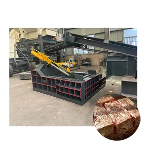 125 ton mesin briquetting hidrolik timah mudah kaleng limbah logam mesin briquetting baja tahan karat bungkus metal baler