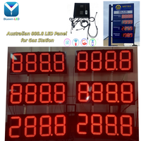 Panneau d'affichage LED haute luminosité pour prix de carburant 888.8, écran numérique étanche et anti-poussière pour stations-service australiennes et commerces de détail