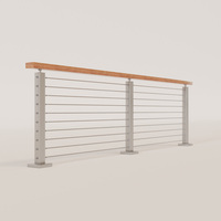 HIMOWAY Garde-corps extérieur en acier inoxydable, vis de fixation pour balustrade de balcon et garde-corps à câbles