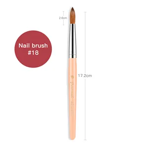 핫 잘 팔리는 나무 Baby Pink Handle 못 Art Brush 100% Pure Kolinsky 아크릴 못 대 한 Pincel Kolinsky Para Acril