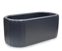 Baignoire de plongée froide gonflable avec couvercle, baignoire à glace ovale portable en Drop Stitch pour la récupération sportive, la remise en forme et la thérapie par la glace