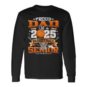 Orgoglioso papà di un laureato in basket senior del 2025, maglietta a maniche lunghe - Product Image 1