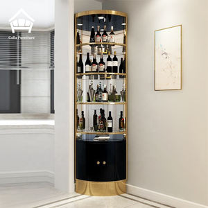 モダンな高級バーワインキャビネット収納キャビネットガラスワインキャビネット家具、家庭用レストランリビングルーム収納サイドボード - Product Image 1