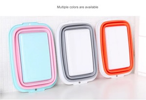 Xách tay nhựa Trái Cây Rau ráp rửa lưu vực tiết kiệm không gian gấp xô cho rửa món ăn Cắm Trại Đi Bộ Đường Dài - Product Image 5