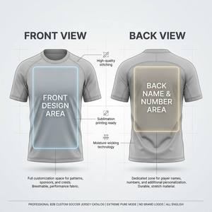 Jersey Sepak Bola Nama Tim Kustom Nomor Tim Kain Poliester Cepat Kering Bernapas Bordir Sublimasi 3D Bendera Meksiko - Product Image 4