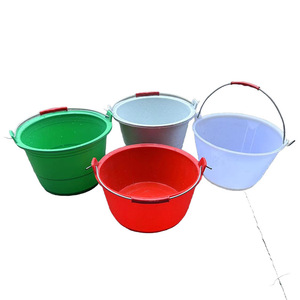 <b>Plastic</b> Cement Bucket 1510 Red Transparent Green Gray Black Injection Molding Agricultural Construction Use - Product Image 3