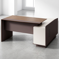 Meubles de bureau au design contemporain, bureau de direction en bois de haute qualité, table de PDG, bureau de maison moderne de luxe pour la salle du patron