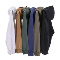 Pour hommes fabricant impression broderie lourd Terry 350 500Gsm Oem sweats à capuche hommes personnalisés avec ficelle Double fermeture éclair à capuche