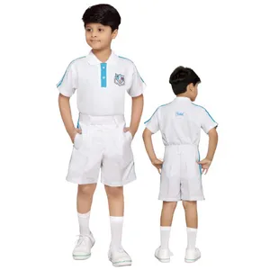 男孩服装男孩足球服男孩穿t恤和短裤棉学术制服棒球服装分类课程规范