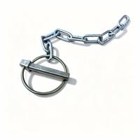 Pasadores de enganche con cadena y pasadores de seguridad hechos con acero de bajo carbono (EN8) zincado, pasador de bloqueo nuevo para granjas