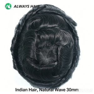 Prótesis Capilar <span class=keywords><strong>Invisible</strong></span> Ultrafina V-Loop de 0.03 mm con Cabello Indio, Sistema de Reemplazo Capilar, 64 Colores en Stock, para Hombres - Product Image 5