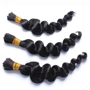 Loose Wave Human Hair Bulk No Weft Brazilian Hair For Braiding 3 PcsLot Remy Hair