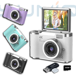 กล้องเซลฟี่ Yuniq หน้าจอพลิก 2.4 นิ้ว พร้อมดูภาพแบบเรียลไทม์ ความละเอียด 64MP มุมกว้าง ปรับความงามอัตโนมัติ ป้องกันภาพสั่นไหว แบตเตอรี่ 800mAh รุ่น LK-007 Mini Digi C - Product Image 1