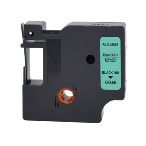 Compatible con la cinta de etiquetas <span class=keywords><strong>Dymo</strong></span> D1 45019, negra sobre verde, 12 mm, compatible con la impresora de etiquetas LM <span class=keywords><strong>160</strong></span>, venta al por mayor de fábrica - Product Image 1