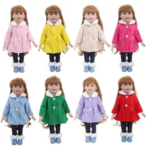 Amazon Pakaian Boneka Perempuan, 8 Warna Baju + Celana Mantel Mewah 18 Inci Mode Amerika