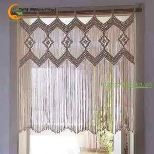 Cortina Boho para Ventana, Tapiz Tejido a Mano de Algodón, Decoración de Pared, Separador de Ambientes, Cortina para Apartamento u Hogar, Precio al por Mayor - Product Image 2