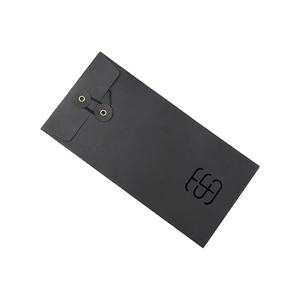 Wholesale Custom Brand Logo Black <b>Cardboard</b> Offset Paper Recycled <b>Letter</b> Envelope Shop Envelopes with Spot UV Logo Custom Size - Product Image 3