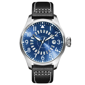 Montre à quartz pour homme, cadran circulaire avec date, bracelet en cuir, montre-bracelet tendance pour affaires, étanche, minimaliste - Product Image 2